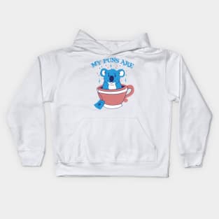 Koala animal in tea cup Kids Hoodie